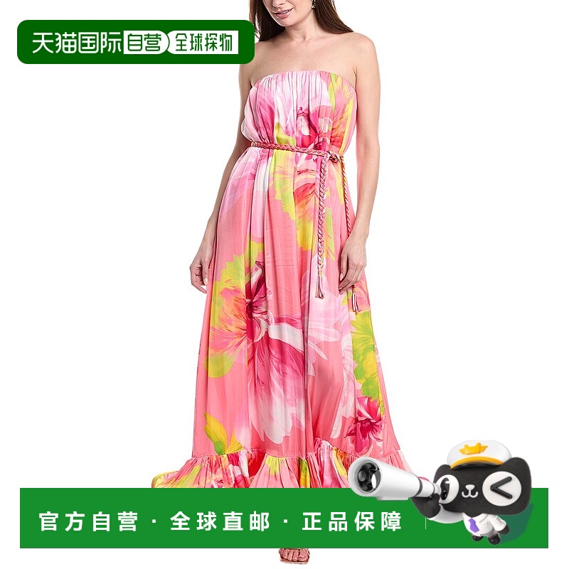 自营 hemant & nanditaHemant&Nandita编织腰带长裙-粉红色 美国