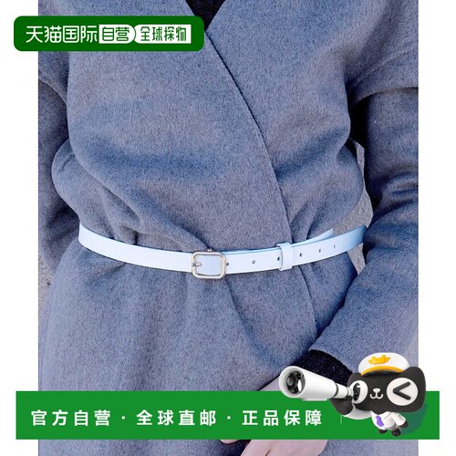 日本直邮florge 细身方形扣皮革腰带 FL8218DW01778 腰带