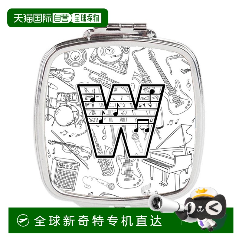 自营Carolines Treasures CJ2007-WSCM字母 W音符字母紧凑型镜