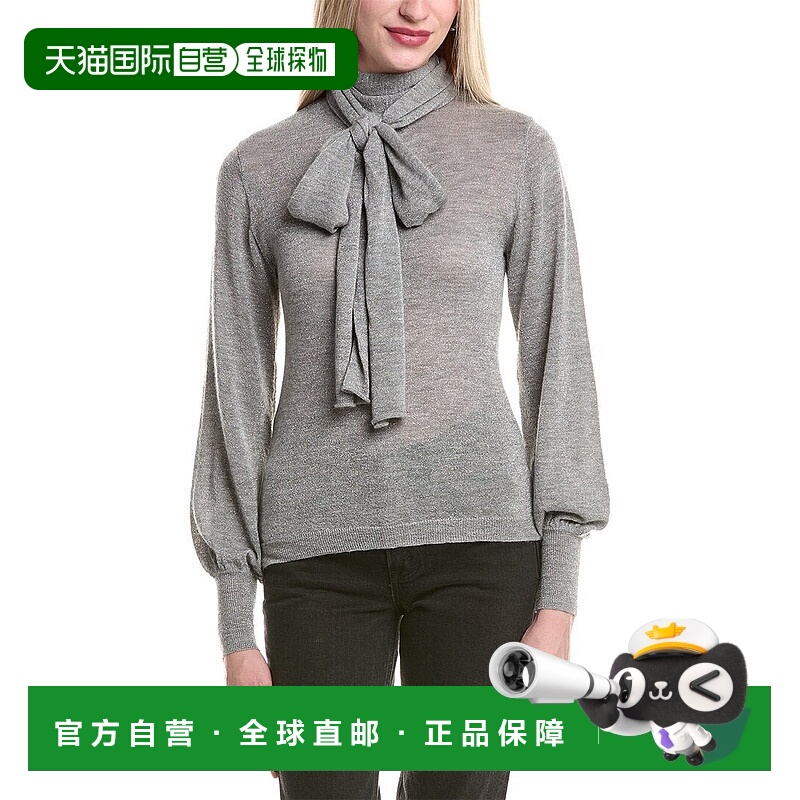 自营Autumn Cashmere Shimmer Ascot Neck Cashmere & Silk-Blend