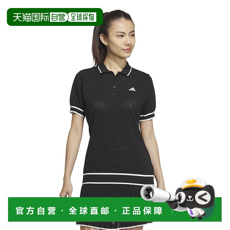 日本直邮adidas 女士高尔夫半袖ULT365 Primeknit泡芙袖POLO衫
