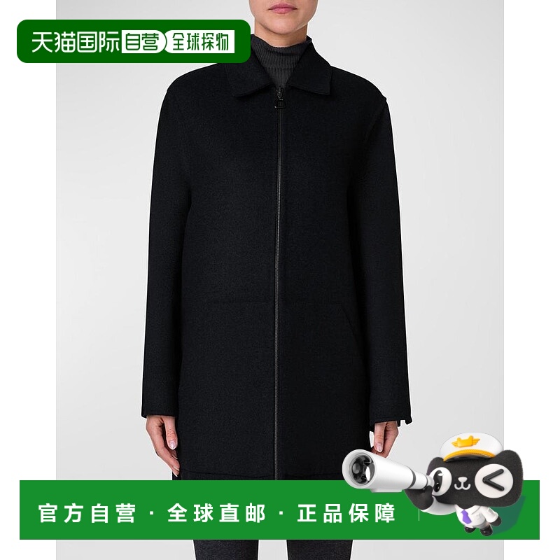 1h可退 【美国直邮】Akris Fabiola 拉绒羊绒尖领外套 女装毛呢外
