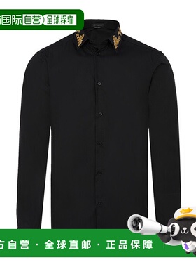 香港直邮Versace 刺绣领衬衫 A85135A232105A1008范思哲