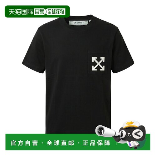 香港直邮OFF-WHITE 男士T恤 SS2025 44OWOS26T062001黑色 短袖
