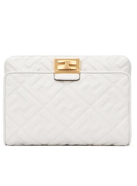 Fendi 白色logo压纹腰包 8BT305A72V