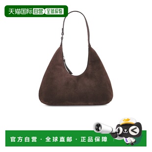 1h可退 香港直邮BY FAR 女士 棕色 Amber Suede Leather 单肩包 M