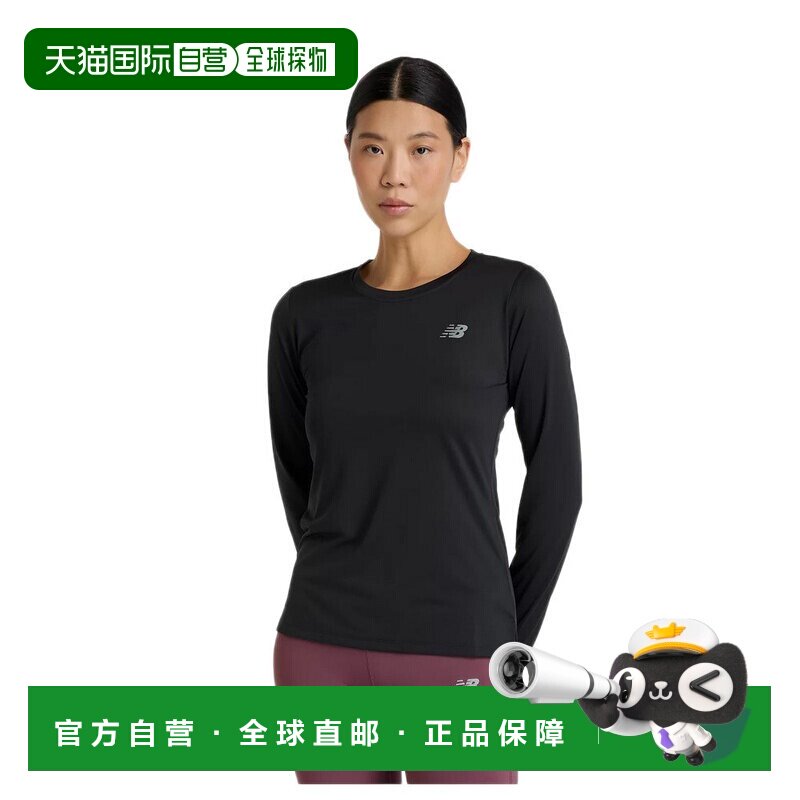 日本直邮New Balance 长袖T恤 黑色 WT51245BK运动 - 实物图