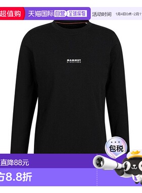 日本直邮Mammut QD 徽标印花长袖T恤亚洲版型男士1016-01030-0025