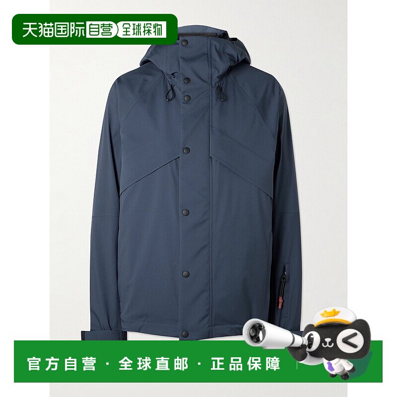 香港直邮Loro Piana 诺悠翩雅 男士 Zurs Shell 罗纹针织边连帽滑