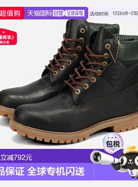 日本直邮Timberland 6英寸高级防水靴男款深绿色/卡其绿色A2P6W-E