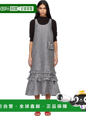 1h可退 香港直邮潮奢 GANNI 甘尼 女士 黑色 & 白色 Crinkled Che