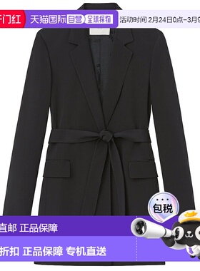 自营Lafayette 148 New York Plus Notch翻领运动夹克-黑色 美国