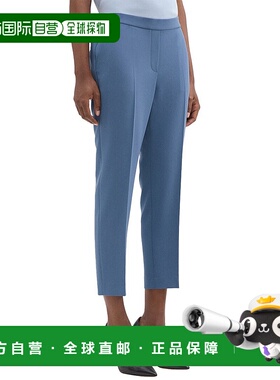 自营 theory理论Treeca拉裤-紫色 美国奥莱直发直筒裤女裤八分裤