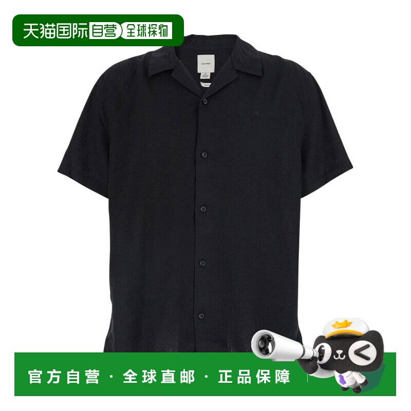 1h可退 香港直邮CALVIN KLEIN 男士衬衫 LV04LF137GUB1 SS2026 黑