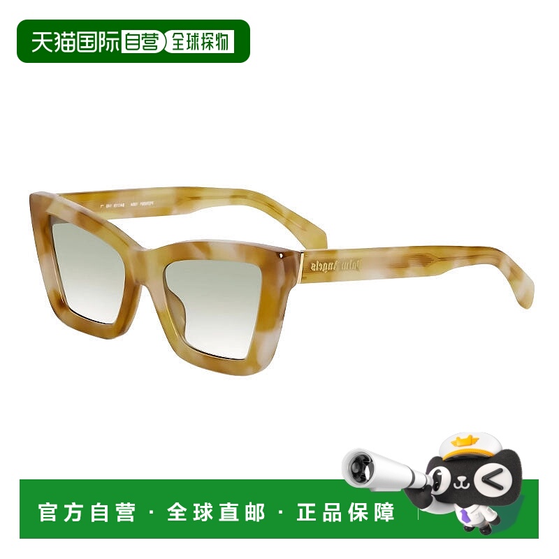 自营Palm Angels Sunglasses Cat Eye Full Rim, Black Frame And