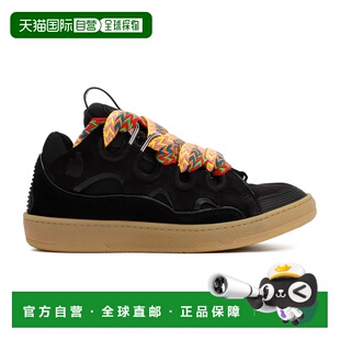 1h可退 香港直邮Lanvin 朗雯 女士 Curb 皮质运动鞋 FUSKDK12DRA3