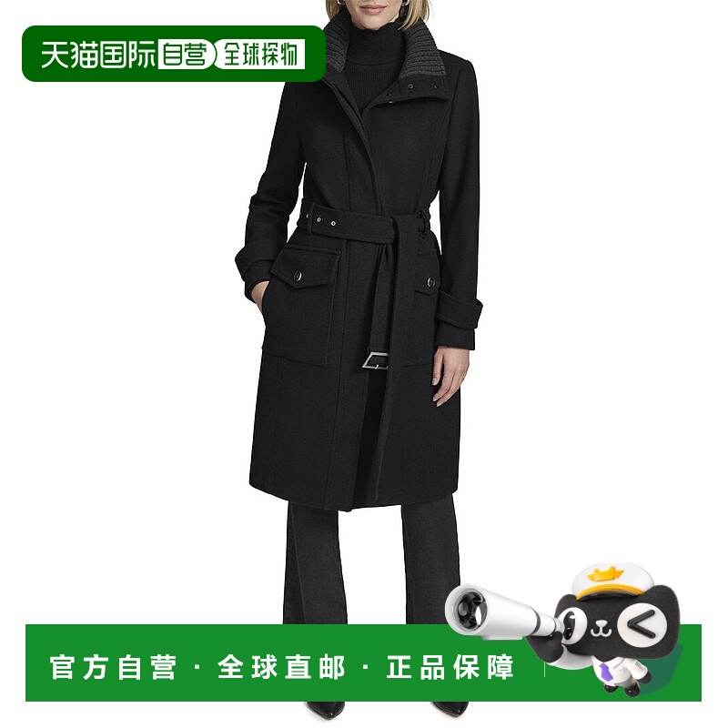 自营Andrew Marc Scout羊毛混纺外套-黑色 美国奥莱直发