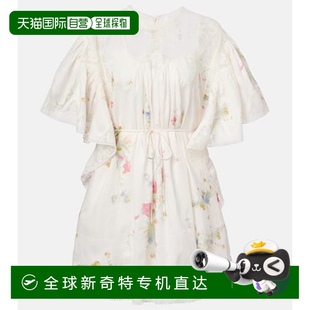 蕾丝边亚麻迷你连衣裙 1h可退 香港直邮ZIMMERMANN 女士 Lucky