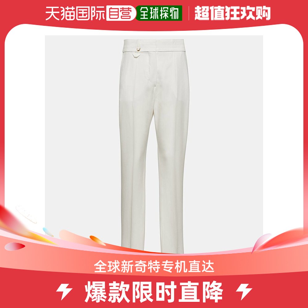 香港直邮潮奢 Jacquemus女士Le Pantalon Tibau下摆开衩修身长