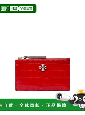 香港直邮TORY BURCH 女士钱包 174546600 AW2025 红色 Kira 鳄鱼