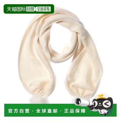 自营forteforteForte Cashmere Luxe Cable Cashmere Scarf - whi