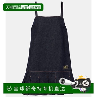 女士 1h可退 甘尼 香港直邮潮奢 褶裥牛仔迷你连衣裙 GANNI