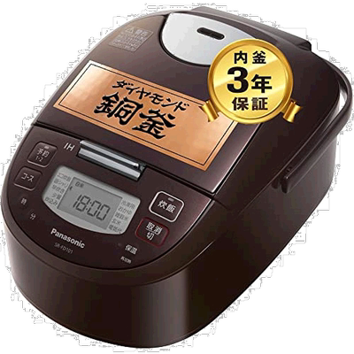 【日本直邮】松下 IH电饭煲 825g 2段调温 棕色  SR-FD101-T