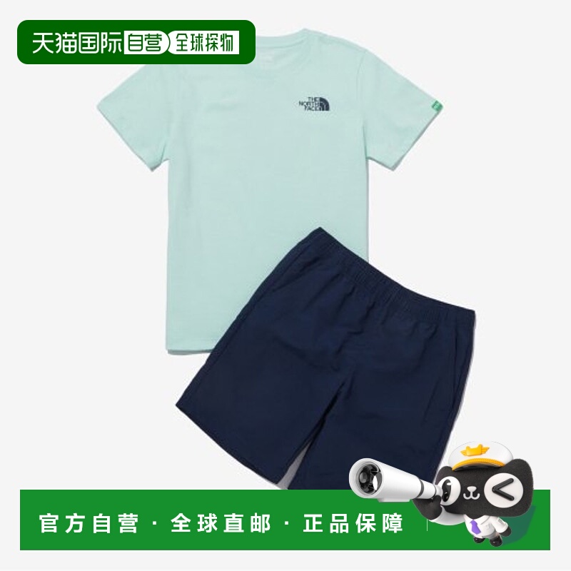 韩国直邮THE NORTH FACE北面儿童运动套装短袖NT7UP15TKGR休闲