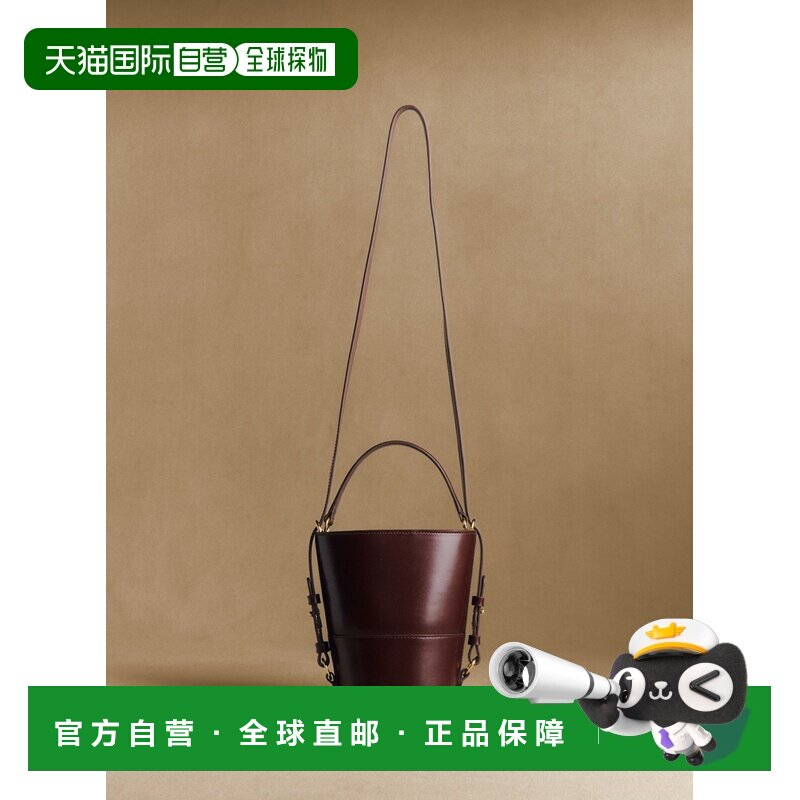自营欧洲直邮Sezane SAC MINI GARY女士巧克力色光滑皮革迷你包