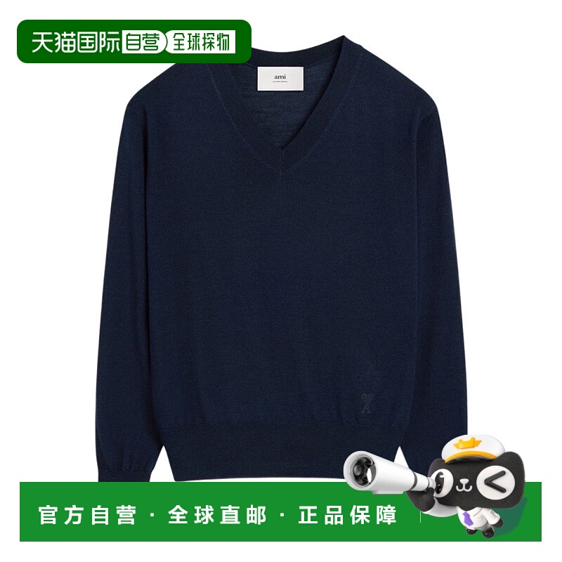 1h可退 香港直邮ami paris 男士 毛衣羊毛长袖