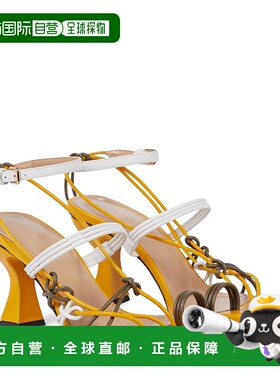 1h可退 香港直邮J.W. Anderson 女士 皮质凉鞋 001259 yellow黄色