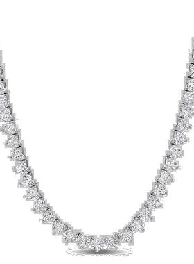 自营mimi & max31 1/2 CT TGW Created 925 纯银白色蓝宝石网球项