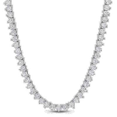 自营mimi & max31 1/2 CT TGW Created 925 纯银白色蓝宝石网球项