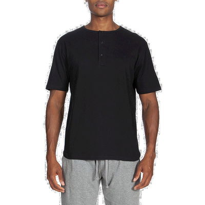 unsimply stitched短袖亨利衫 - 黑色 【美国奥莱】直发