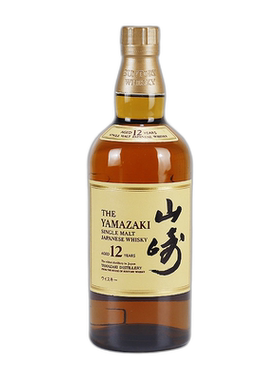 日本直邮三得利山崎12年单一麦芽威士忌口感细腻淡雅禅香700ml