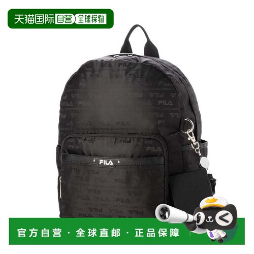 日本直邮FILA 7696 01黑色 花朵黑色 斐乐双肩包
