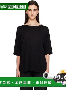 1h可退 香港直邮toteme 女士 黑色 Longline Knit T 恤 254WRT062