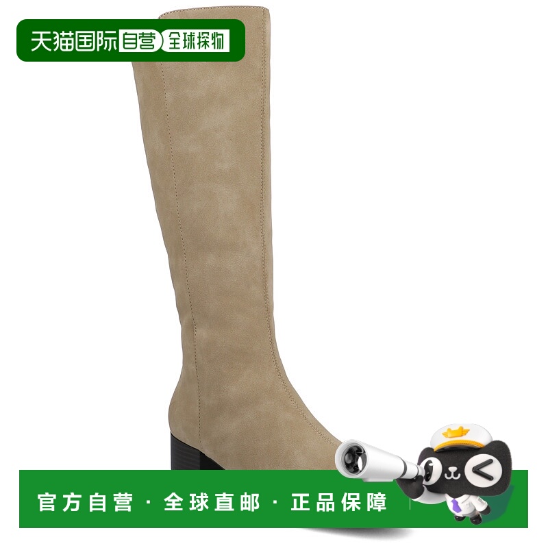 自营journee collectionJournee女式Devri宽小腿靴-灰色 美国奥莱