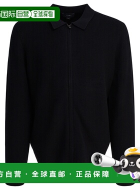 1h可退 香港直邮VINCE 男士 羊毛混纺针织开衫 M09646503A001BLKB