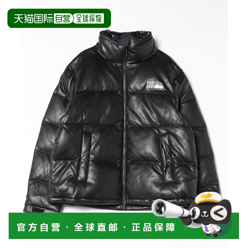 1h可退 日本直邮FIRST DOWN 男装 合成皮革拼接 立领羽绒外套 90%