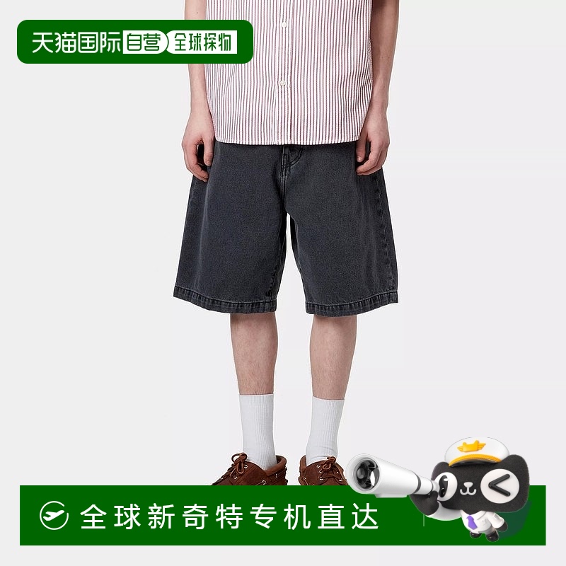欧洲直邮Carhartt Wip 男士黑色棉短裤牛仔