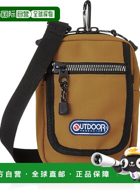【日本直邮】Outdoor 迷你单肩包/手机收纳 棕色 22469005斜挎包
