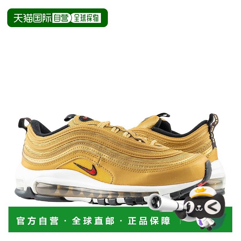 自营 Nike Air Max 97 OG 金色子弹/Varsity 红色女子跑步鞋 DQ91
