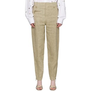 女士 卡其色 Linen 潮奢 长裤 巴宝莉 Tailored 8107672 Burberry