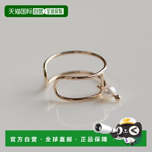 1h可退 日本直邮cui-cui K10黄金材质 单边珍珠耳夹 淡水珍珠 轻