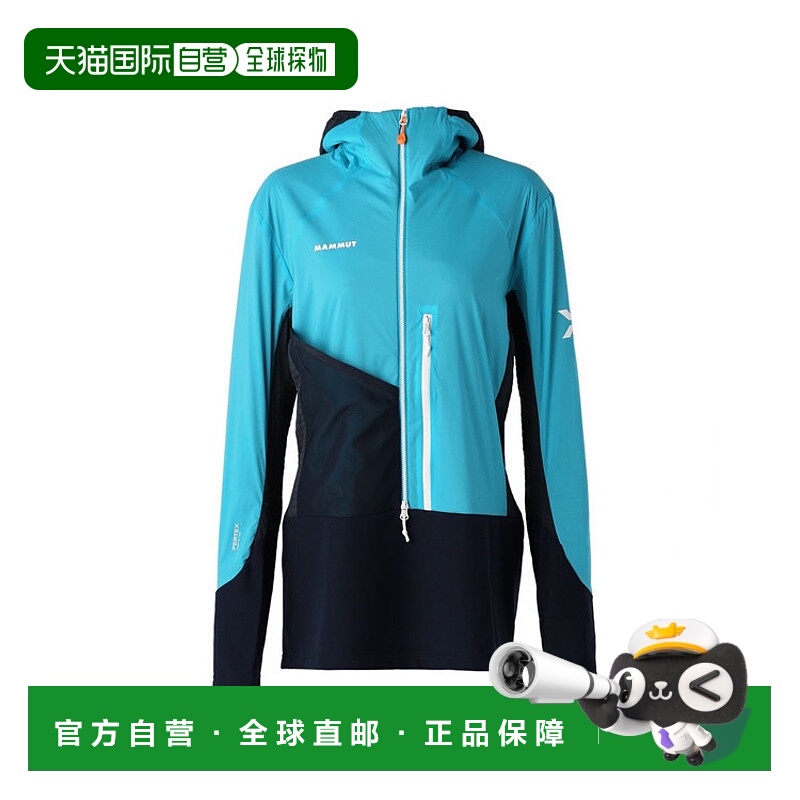 日潮跑腿MAMMUT猛犸象 Eiger Speed 中层混合半拉链连帽衫 1014-0