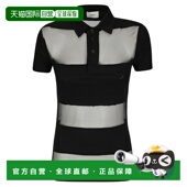 1h可退 COPJS115F5028BLK 条纹透视Polo衫 香港直邮Coperni 女士