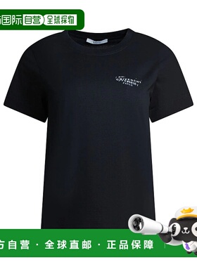 香港直邮GIVENCHY 女士T恤 BW70FJP7A7001 SS2026 黑色 T-SHIRT