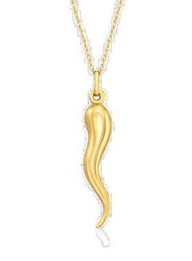 自营 Ross-Simons 14kt 黄金意大利号角吊坠项链 - 20 英寸 美国