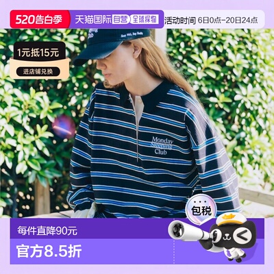 1h可退 日本直邮Monday Sleeping Club 女士 复古网球俱乐部刺绣